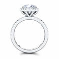 thumbnail image 4 of HeartsAndYou Halo Solitaire with Accents Ring 1.5ct Round Cut Moissanite 18k White Gold Over Silver, 4 of 9