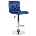 thumbnail image 3 of Alon Tufted Stool  with Shiny Metal Base and footrest for Kitchen, Island Stool, Adjustable Height Set 2, 3 of 4