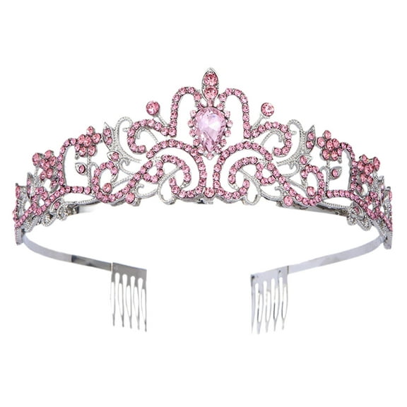 Princess for Women & Girls - Glamorous Rhinestone Set for Weddings, Birthday, Prom | Bridal Headpiece with Metal Base | for Quinceanera, Pageant & Party Events