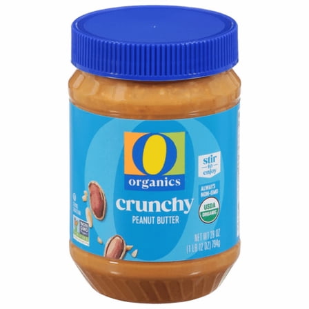 O O Organic Peanut Butter Crunchy USDA Organic 28 oz