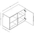 thumbnail image 4 of Prepac's HangUps Upper Storage Cabinet - Elegant and Spacious Wall Cabinets to Maximize Your Storage, 36" Size, Classic White Finish, 4 of 19