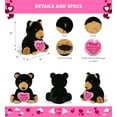 thumbnail image 3 of DolliBu Happy Mother's Day Super Soft Plush Black Bear - Cute Stuffed Animal Present With Pink Heart Message for Best Mommy, Grandma, Wife, Daughter - Cute Wild Life Plush Toy Gift - 9 Inches, 3 of 6