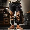 thumbnail image 2 of Pantalones cargo para hombre, pantalones ajustados para hombre, ropa de trabajo gris, novedad de 2025, ropa holgada estética, talla grande, algodón, alta calidad, Y2k, 2 of 5