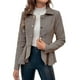 thumbnail image 1 of Puntoco Chaqueta de traje de doble botonadura con volantes y solapa informal para mujer Puntoco Puntoco-5545, 1 of 4