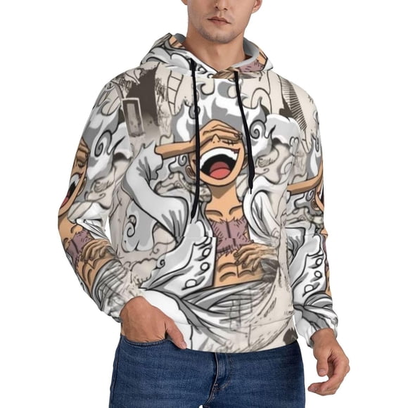 ONE PIECE Hoodies Fashion Clothes Casual Harajuku Sweatshirts Women/Men Hoodie Sweatshirt With Pocket 3D Double-Sided Printed Drawstring Sweatshirt