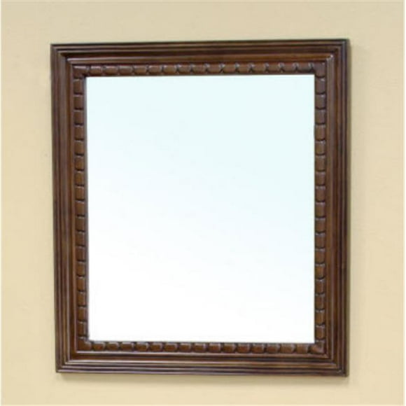 Bellaterra Home 203045-MIRROR Cadre en Bois Massif Miroir-Noyer Moyen