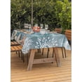 thumbnail image 3 of Outdoor Table Cloth with Umbrella Hole and Zipper, Blue Turtle Coastal Waterproof Rectangle Tablecloth 52"x70", Summer Beach Ocean Starfish Coral Washable Table Cover for Outside Party Patio Picnic, 3 of 8