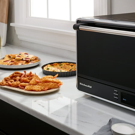 KitchenAid - Dual Convection Countertop Oven with Air Fry and Temperature Probe - KCO224 - Black Matte