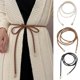 thumbnail image 1 of 150/160cm Thin Belt Women Decorative Bow Knot Waist Rope Vintage Dress Coat Sweater String Strap Knotted Long Waistband, 1 of 5