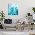 thumbnail image 2 of Stupell Industries Blue Abstract Ripples Abstract Painting Gallery Wrapped Canvas Print Wall Art, 30 x 40, 2 of 7