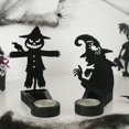 thumbnail image 4 of Candelabro de Halloween negro con múltiples formas, suministros para fiestas, candelabro con proyección de sombras de terror, decoración de Halloween de hierro, 4 of 6