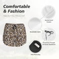thumbnail image 2 of Disketp Leopard Print Women's Shorts Workout Shorts for Athletic Gym Running Shorts with Phone Pockets Large, 2 of 5