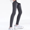 thumbnail image 2 of ZACPNCV Kids Teen Boys Girls Yoga Pants Football Compression Sports Running Stretch Pants Baseball Leggings Athletic Tights Solid Color High Waist Leggings Dark Gray 11-12 Years, 2 of 5