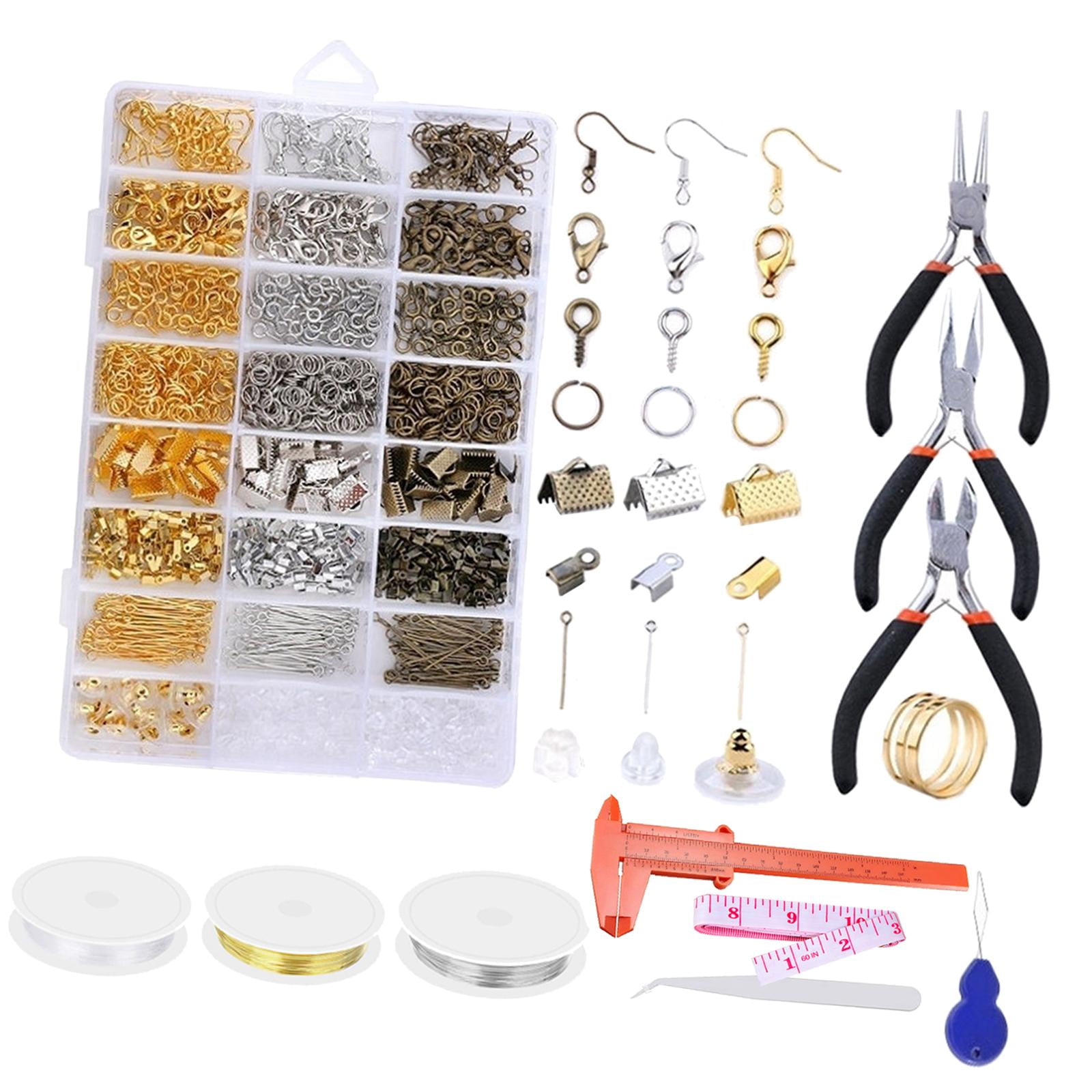 FVDPWYE 1321Pcs Jewelry Making Supplies Kit Shape Pins Earring Findings for DIY Bracelet