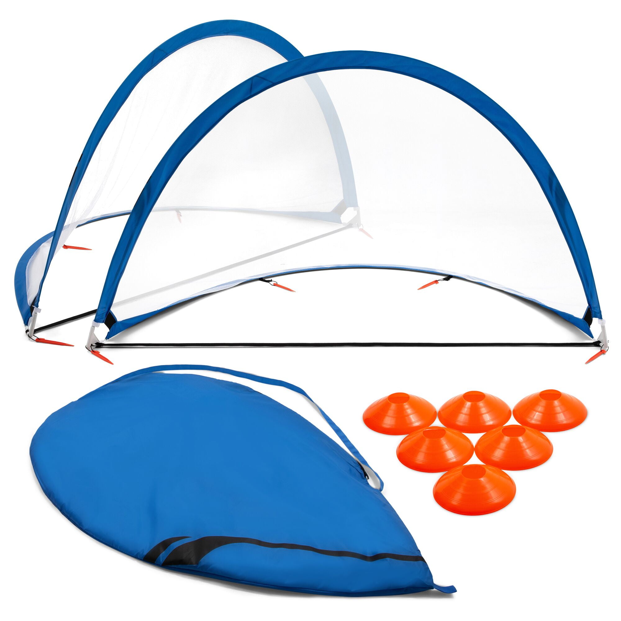 6' Pop Up Soccer Goals (Includes 2 Goals and Disc Cones)