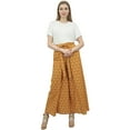 thumbnail image 7 of Phagun Thai Fisherman Pants Orange Women's Printed Trousers Tie Knot Waist-S, 7 of 7
