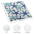 thumbnail image 3 of Nawy Starfish Body Nautical Navy Blue and Turquoise Sea Stars Summer Beach Marine Ocean Animal Theme Cloth Napkins 2 PCS, 3 of 7