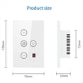 thumbnail image 3 of Interruptor de Luz de Ventilador Inteligente Tuya Zigbee Conexión de Red de EE. UU. Control de Aplicación Alexa/ Assistant Control de Voz Negro, 3 of 4