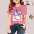 thumbnail image 2 of Little Boys Kids Back School T Shirt Patriotic Rock Hand Print Top Short Sleeve Casual Tee Spring Summer Clothing Pink Size 5-6T, 2 of 6