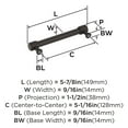 thumbnail image 5 of Amerock Faraday 5-1/16 inch (128mm) Center-to-Center Oil-Rubbed Bronze Cabinet Pull, 5 of 6