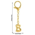 thumbnail image 3 of Gold Letter Keychain Charm Durable Copper Metal Key Ring Accessory For Men Women Everyday Use, 3 of 6