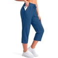 thumbnail image 4 of Fantaslook Women Capri Pants High Waisted Drawstring Summer Yoga Pants Workout Cropped Joggers Lounge Pants with Pockets, 4 of 9