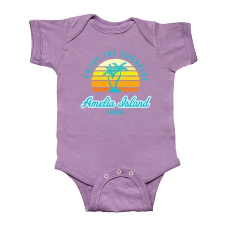 

Inktastic Summer Enjoy the Sunshine Amelia Island Florida in Blue Gift Baby Boy or Baby Girl Bodysuit