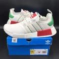 thumbnail image 1 of Ad-id-as Originals NMD R1 Athletic Shoes White Green Red HQ1434 Men’s Size 11.5, 1 of 6