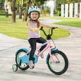 thumbnail image 2 of Costway 14" Kids Bike with Adjustable Saddle Handlebar Removable Training Wheels Handbrake Pink, 2 of 10
