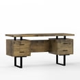 thumbnail image 5 of 60'' Mariposa Home Office Computer Desk - Reclaimed Brown Top, Reclaimed Brown Body, Black Metal, Black Hardware, 5 of 6