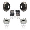 thumbnail image 1 of Transit Auto Rear Disc Brake Coated Caliper Drilled Slotted Rotors and Semi-Metallic Pads Kit for Car Lexus IS250 KCD-100602P, 1 of 11