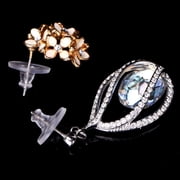 Wentin Reduced Jewelry materials 100pcs Bullet Clutch Earring Backs With Pad 50pairs Earring Backs Earring Backs For Droopy Ears Studs Fishhook Earring Backs Replacements Clutch Back