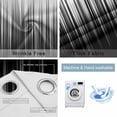 thumbnail image 4 of Black White Blackout Curtains for Bedroom/Living Room, Thermal Insulated Kitchen Curtains, Modern Geometric Abstract Gradient Striped Grommet Darkening Window Treatment Drapes 52"x63"x2, 4 of 8