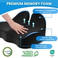 thumbnail image 3 of Cojín de asiento CushZone Memory Foam, tamaño XL, negro, 3 of 7