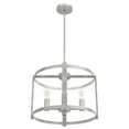 thumbnail image 6 of Hunter - Astwood 4-light Brushed Nickel, Medium Size Chandelier, Dimmable, Caged Style, Drum Shaped, for Bedrooms, Dining, Living Rooms - 19134, 6 of 9