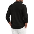 thumbnail image 5 of RJMDKXZ Men's Cardigan Sweaters Casual Classic Textured Button Down Notch Lapel Long Sleeve Cardigan with Pockets, 5 of 6