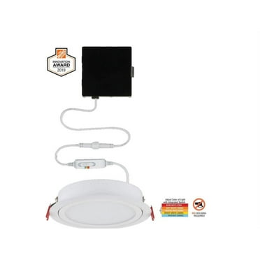 Commercial Electric Directional 6" Color Selectable Canless Recessed LED Kit