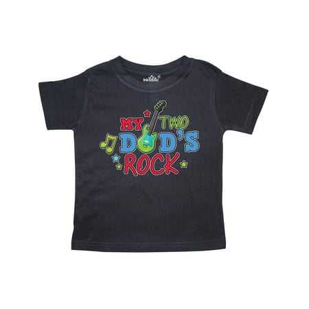 

Inktastic My Two Dads Rock with Guitar Gift Toddler Boy Girl T-Shirt