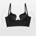 thumbnail image 6 of Women Solid Low Back Bras Underwired U Shape Backless Bras Multiple Convertible Straps Underwire Bra Suit Black L, 6 of 6