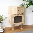 thumbnail image 2 of Miekor Furniture MDF CREATIVE ROTATABLE ROBOT STORAGE SIDE TABLE, NATURAL COLOR 43791, 2 of 12