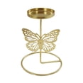 thumbnail image 2 of ROLKFUK Gold Wrought Iron Rotating Candle Holder, Floral Butterfly Design for Tea Lights, Romantic Dinner Table Centerpiece Home Decor, 2 of 6