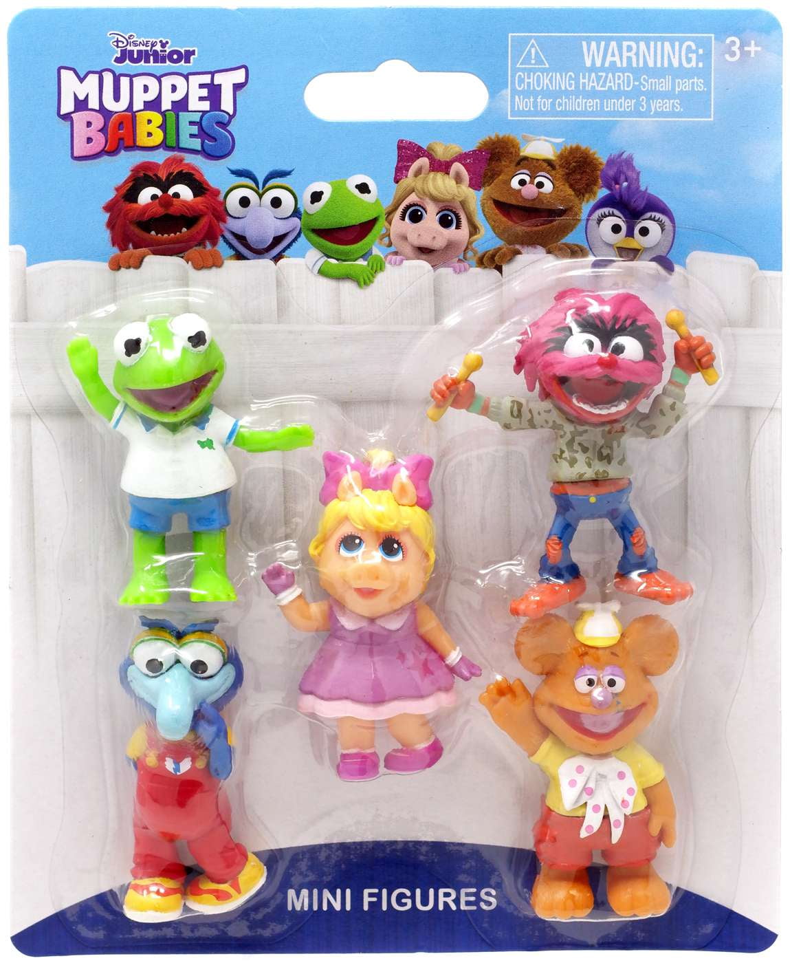 Disney Junior Muppet Babies Piggy, Kirmit, Gonzo, Animal & Fozzie Mini