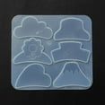 thumbnail image 3 of 5 pc Claw Hair Clips Cabochon Silicone Molds Resin Casting Molds for UV Resin Epoxy Resin Jewelry Making White 141x151.5x4mm Inner Diameter: 39~45x64.5~72.5mm, 3 of 5