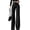 Black, variant on Yungyresw Dress Pants For Women Straight Wide Leg Solid Color Palazzo Pants Business Casual Trousers Office Work High Waist Pants Beige L