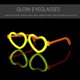 thumbnail image 4 of 10 Pairs Fluorescent Rods Heart Shape Eyeglasses Glow Sticks Night Light Eyewear, 4 of 4