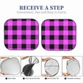 thumbnail image 6 of Qekee Purple Black Buffalo Plaid Foldable Car Sun Shade - 2-Pack, Car Windshield Sunshades, Foldable - Medium, 6 of 7