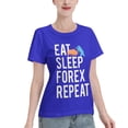 thumbnail image 2 of Eat Sleep Forex Repeat Women'S Basic Short Sleeve T-Shirt Blue X-Large, 2 of 5