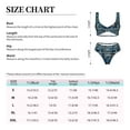 thumbnail image 6 of Honeii Blue Leaves A Print Women’s Bikini Set,Two Piece Swimsuit Bathing Suits,Stylish High Elasticity Swimwear for Beach and Pool, 6 of 7