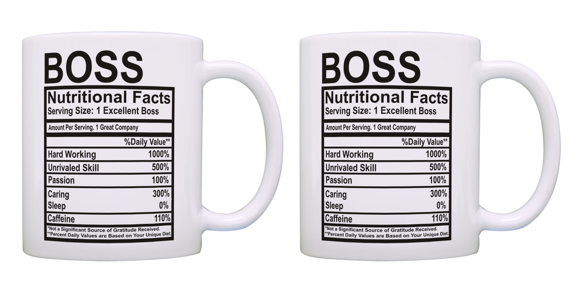 ThisWear Boss Coffee Mug Boss Nutritional Facts Mug Boss Cup Manger Mug  Supervisor Coffee Mug