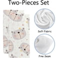 thumbnail image 2 of Fingertip Face Bath Towels Cute Bear, Soft Absorbent Thin Guest Hand Towels, 2 Pack Decorative Dish Towels for Kitchen Bathroom Hotel Gym, 30x15 Inch, 2 of 6